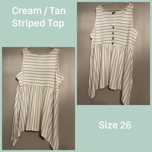 Torrid NWT Stripe Sharbite Babydoll Tank- Size 4X
